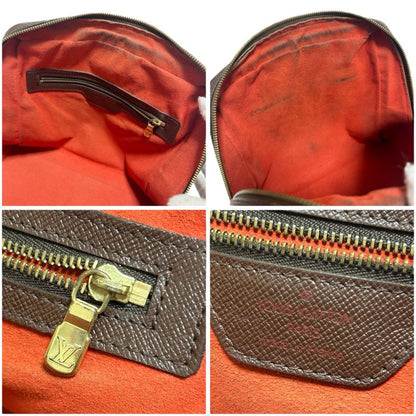 Louis Vuitton Brera Mini Handbag Brea Damier Leather Ebène Brown Top Handle Bag