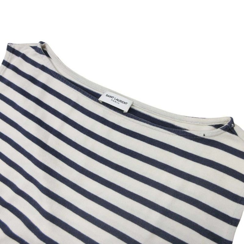 Good 16ss Saint Laurent Eddy Period Striped Tank Top Cut and Sewn Tops Cotton