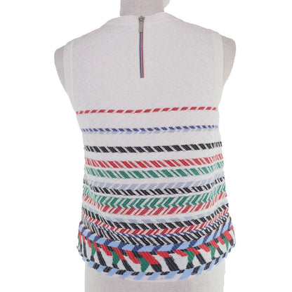 Chanel Cotton Sleeveless Knit Top White Multicolor 36 Sweater — view 3