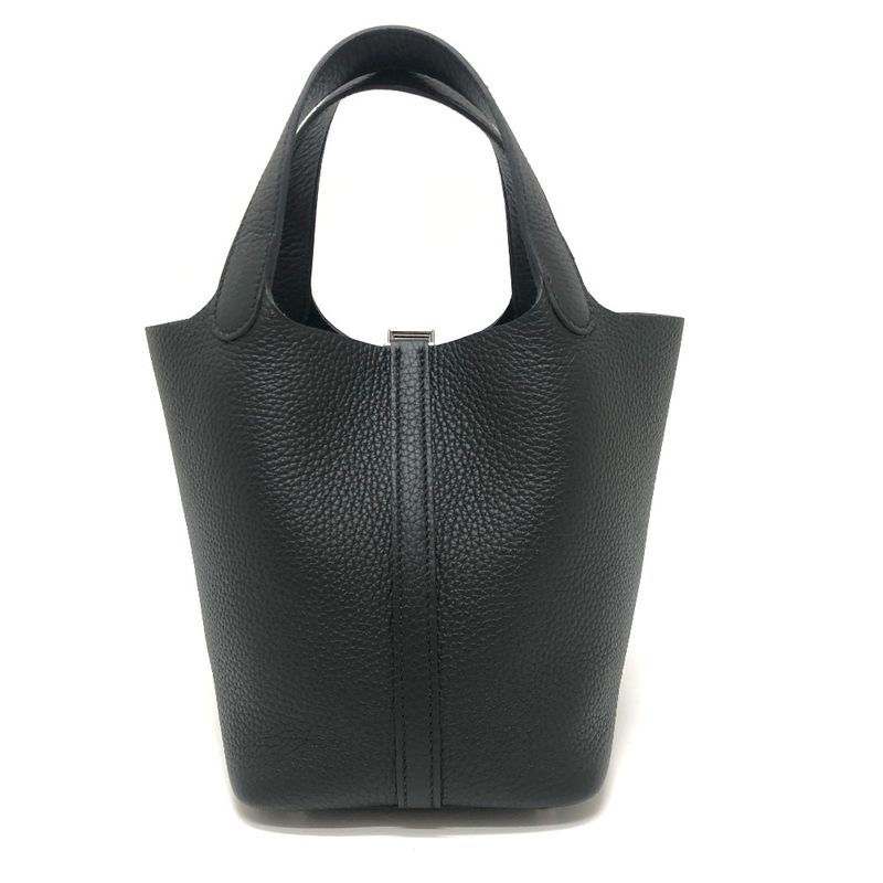 Hermes Handbag Picotin Lock PM Picotin PM Taurillon Clemence Svhardware Black