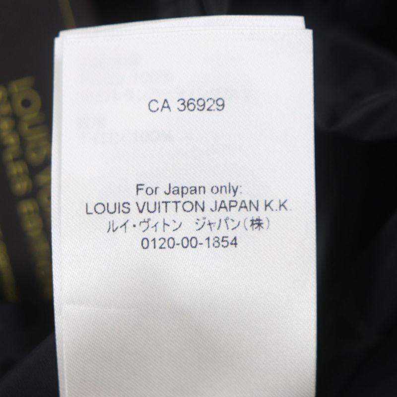  Louis Vuitton 22AW Hnk48w Mid-length Monogram Windbreaker Hoodie Black 50