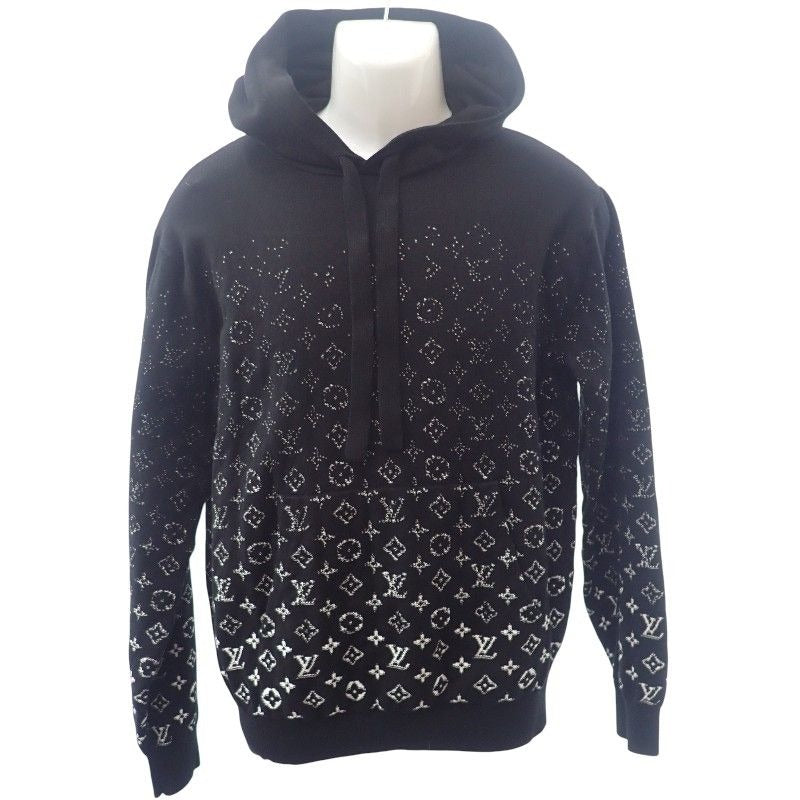 Louis Vuitton Monogram Gradient Hoodie S Top Cotton Black