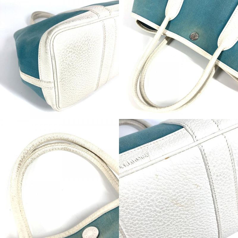 Hermes Tote Garden Party TPM Garden Party TPM Toile Officier/leather Blue