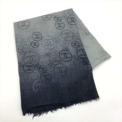 Chanel CC Logo Gradient Cashmere Large Shawl Scarf
