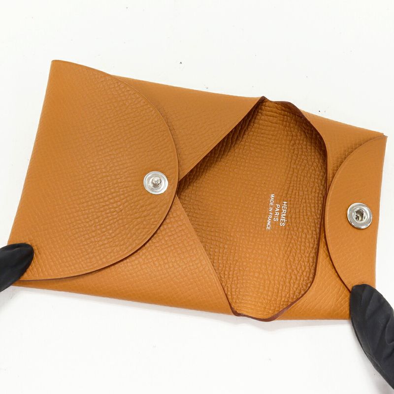 Hermes Card Case Bastia Epson Gold Silver Hardware