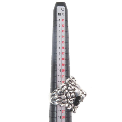 Gucci Lion Head Ring - Ring Accessory - Colored Stone Silver Black 16 With Box