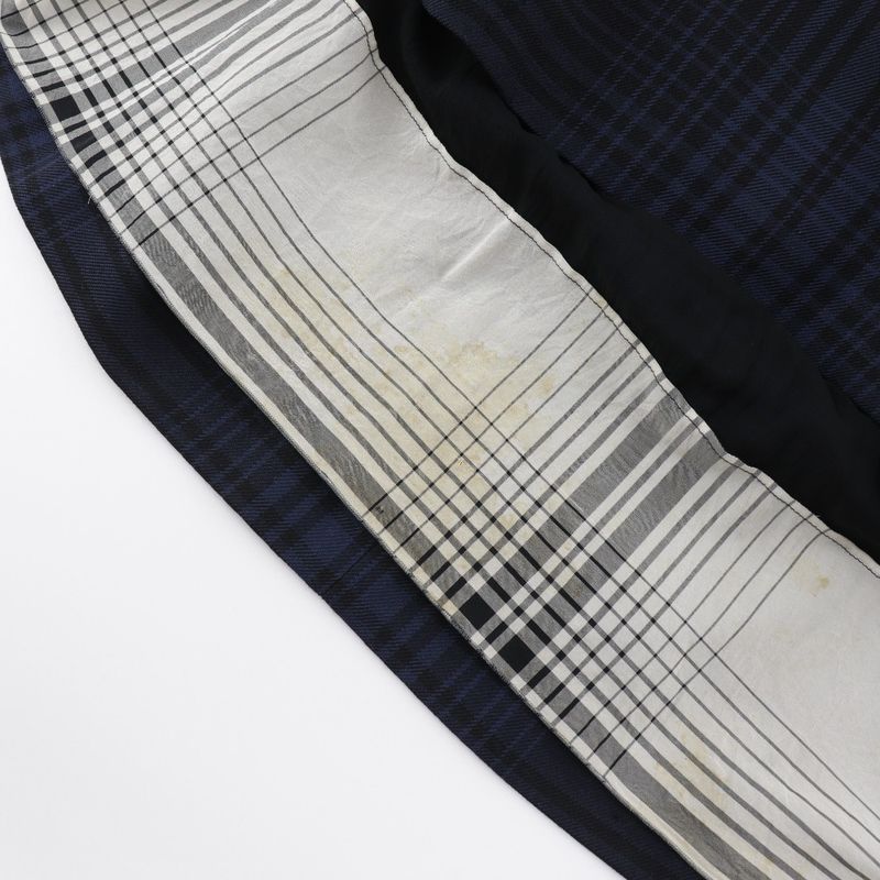 Louis Vuitton Dress Checked Wool Navy Women's Dress