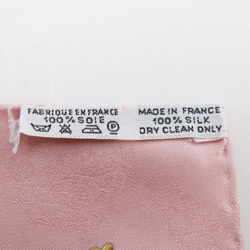 Hermes Carré 90 Plumes Et Grelots Plumes And Bells Silk Pink Women's Scarf
