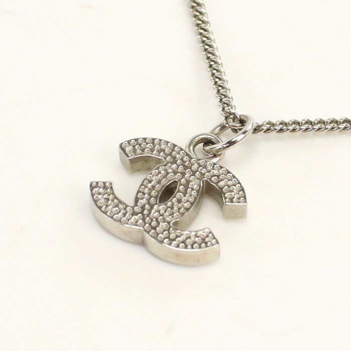 Chanel Rhinestone Coco Necklace Metal Ladies