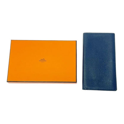 Hermes Epson Mc2 Fleming Long Wallet in Navy Engraved