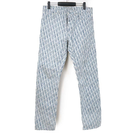 Dior Cotton Pants Oblique Size 30 Blue