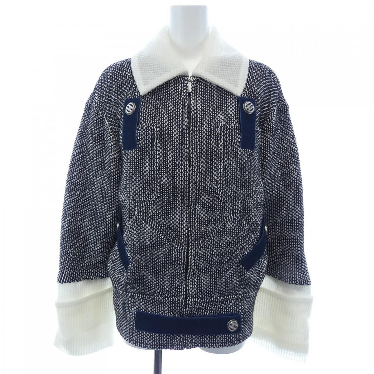 Chanel Jacket Black 34 White