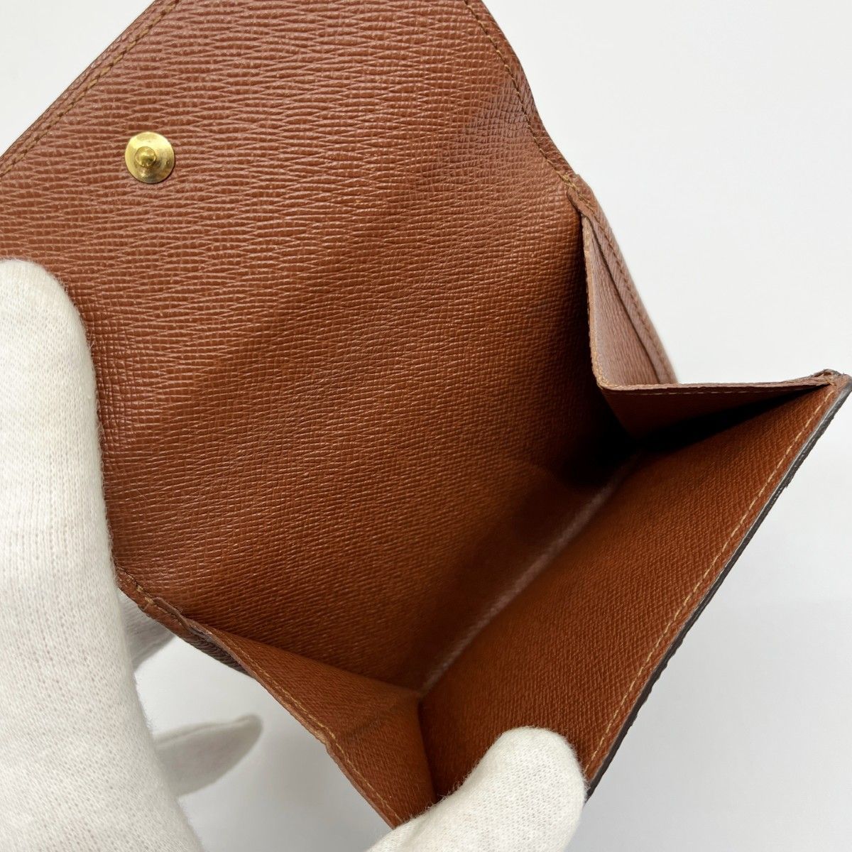 Louis Vuitton Trifold Wallet Monogram Portomonebier Cult Credit M61652 Brown