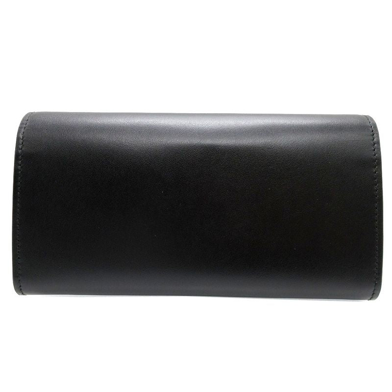 Gucci 762167 Minijohn Double Leather Black Bifold Long Wallet 0140 Gucci
