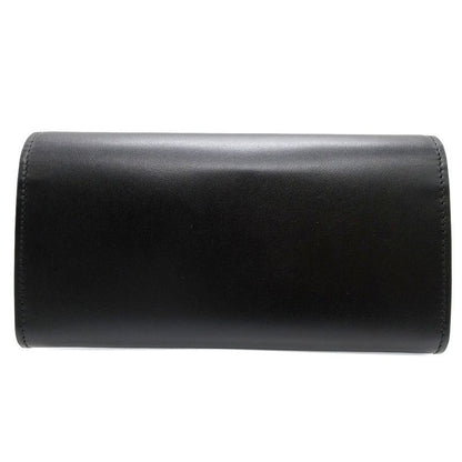 Gucci 762167 Minijohn Double Leather Black Bifold Long Wallet 0140 Gucci