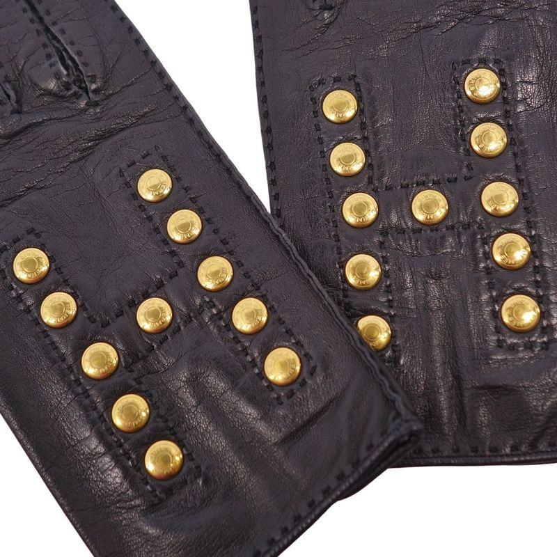Hermes Gloves H Logo Serie Lamb Leather Lady