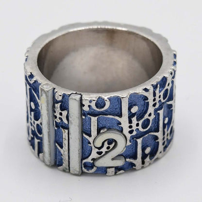 Christian DIOR Ring Trotter Approx 8.5 Blue Accessories Ladies With Box H1790