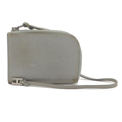 Hermes Remix Card Case Passcase L-shape Zipper Strap Leather Light Gray