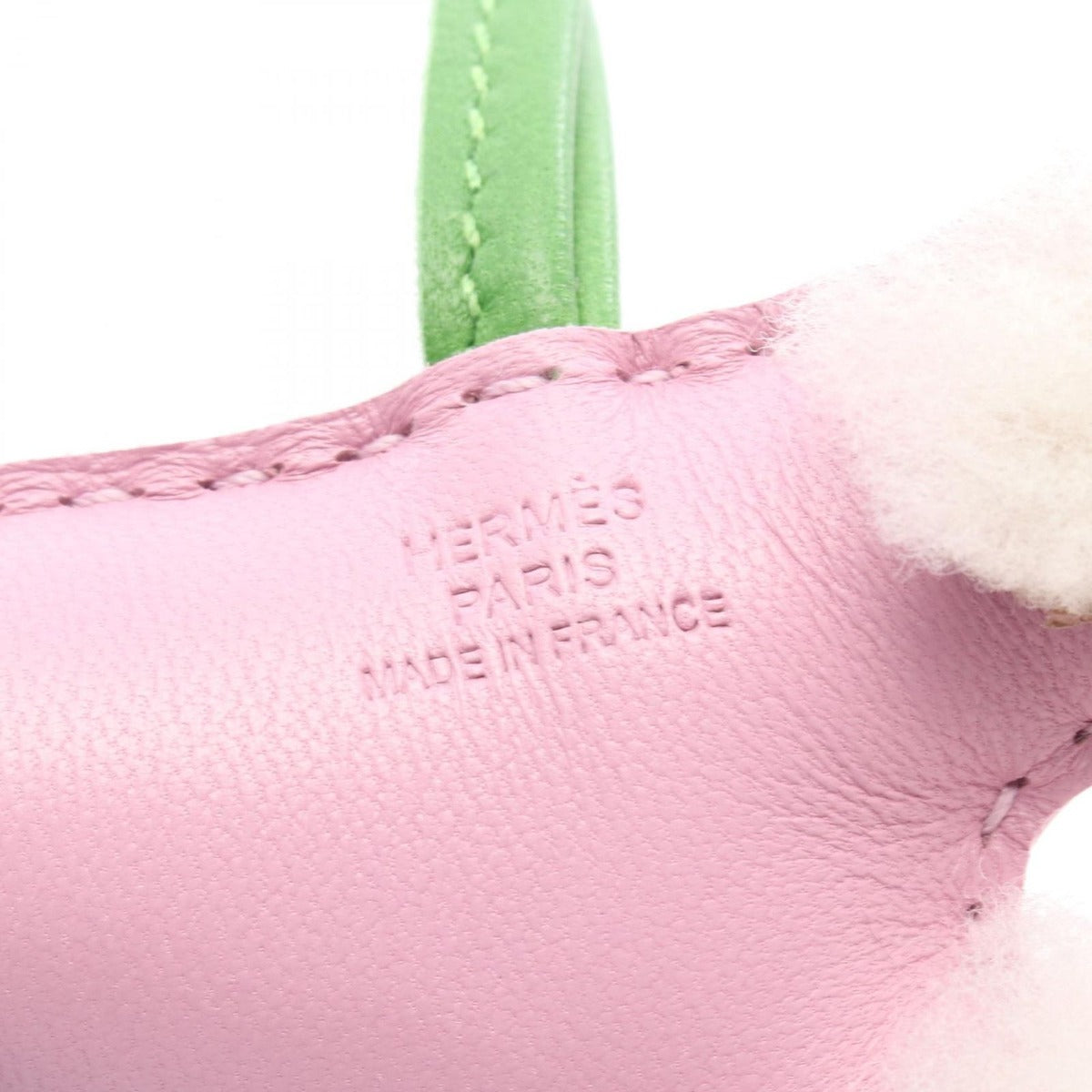 Hermes Charm Buddy Mauve Silvestre Vert Yucca Mouton — view 3