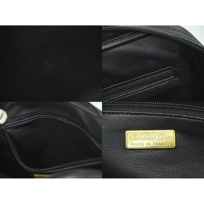 Dior Leather Handbag Black Bag — view 9