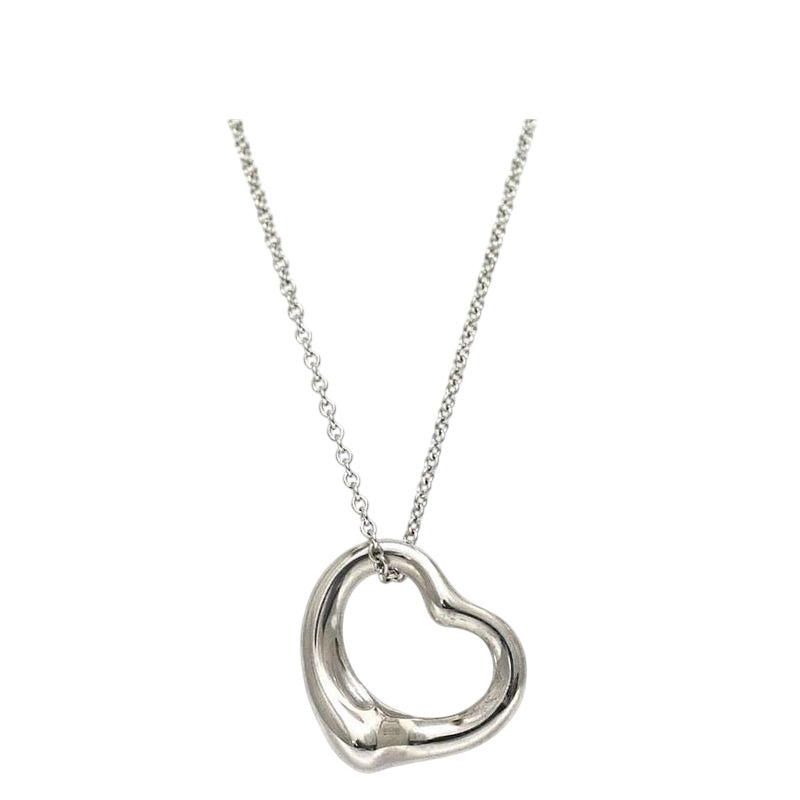 Tiffany & Co Open Heart Necklace Silver