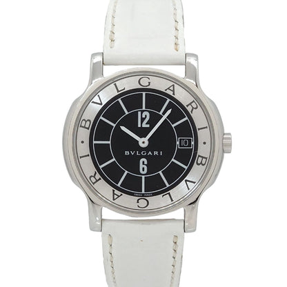 Bvlgari Solotempo Watch Date Black Quartz