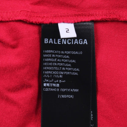 Balenciaga Short Sleeve T-Shirt Many Kisses Red Cotton — view 5