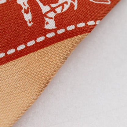 Hermes Twilly Bolduc Ribbon-patterned Silk Women's Scarf