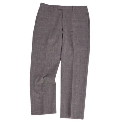 Hermes Pants Long Slacks Check Wool Cashmere