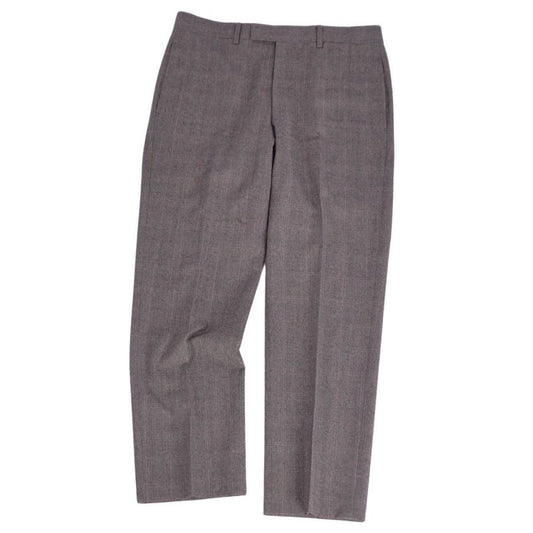Hermes Pants Long Slacks Check Wool Cashmere