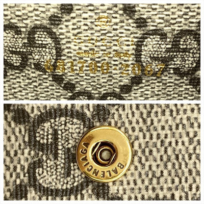 Gucci X Balenciaga Collaboration Compact Wallet Trifold Wallet GG Supreme