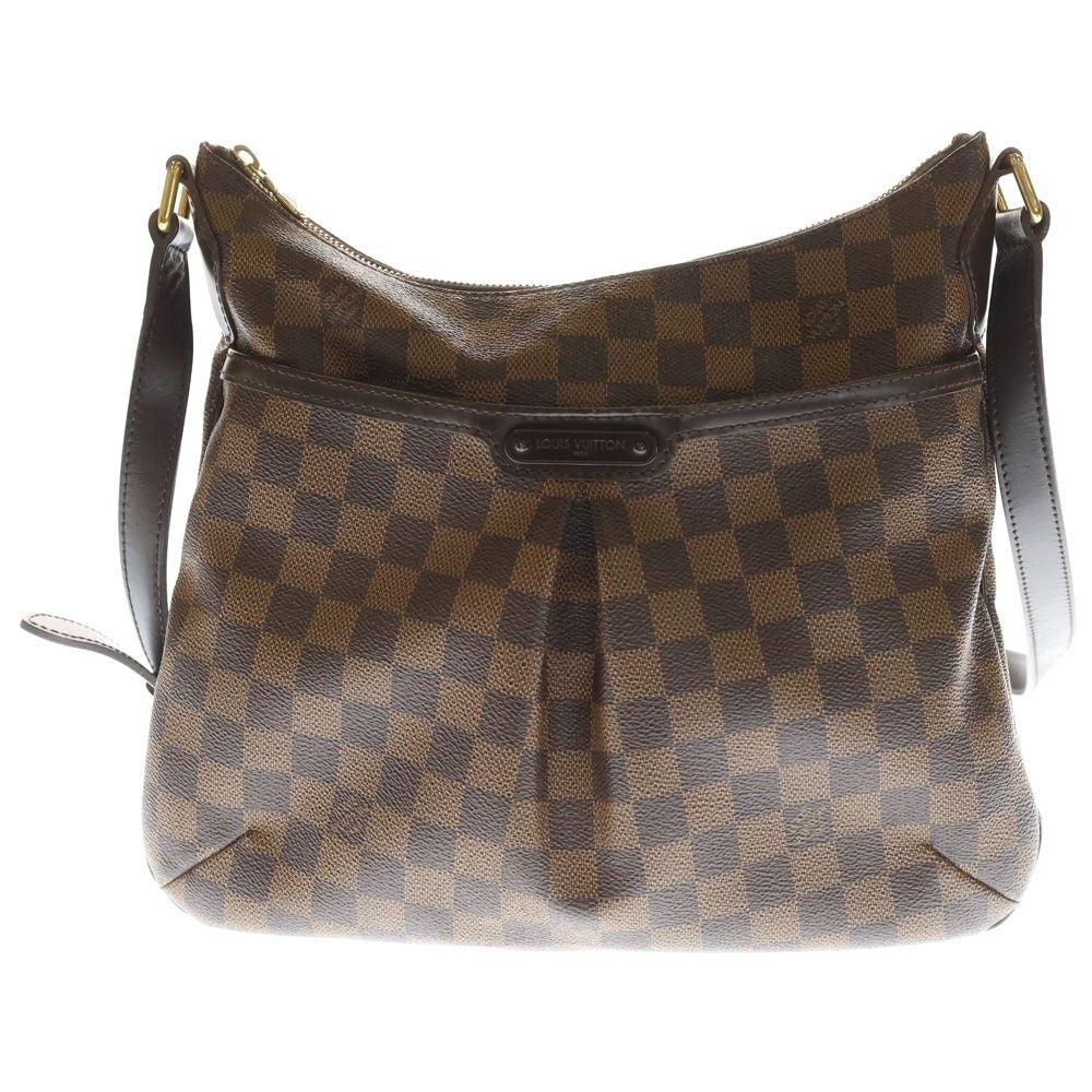Louis Vuitton Damier Blue Msbury PM Shoulder Bag Brown Leather Gold