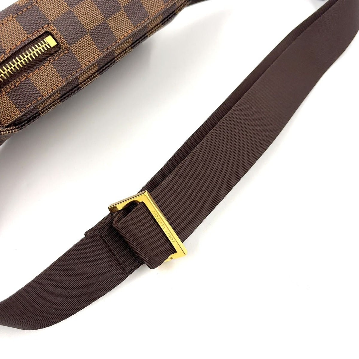 Louis Vuitton Damier Geronimos Brown Belt Bag Gold — view 5