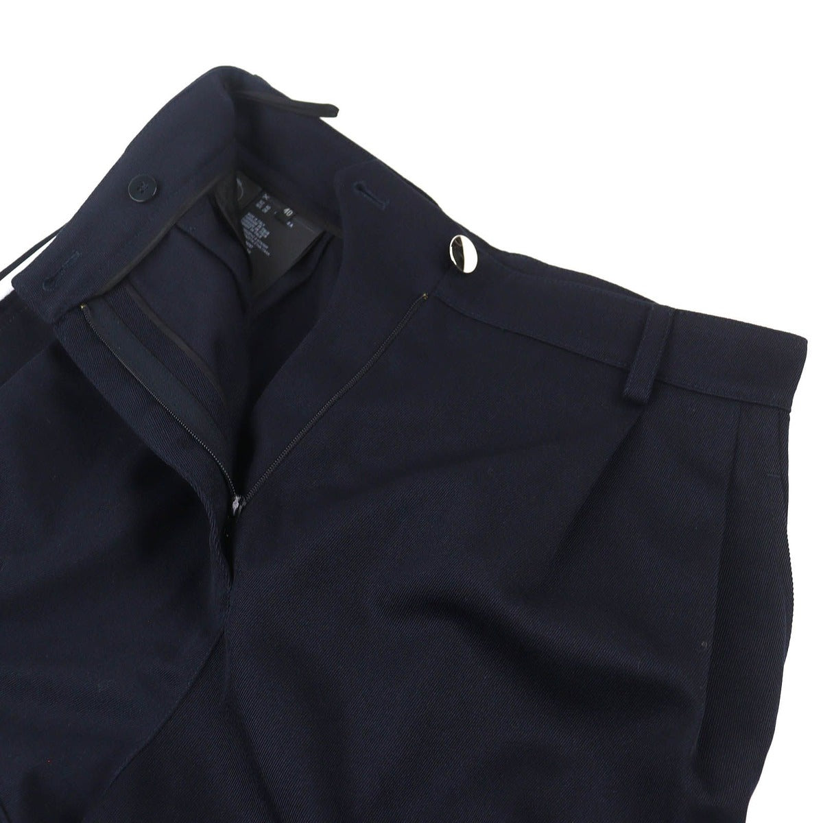 Prada 100% Virgin Wool Sideline Shorts Navy 40 Made — view 3
