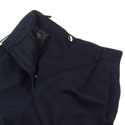 Prada 100% Virgin Wool Sideline Shorts Navy 40 Made — view 3