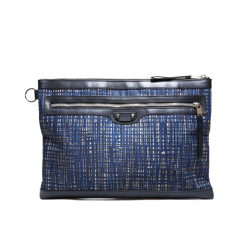 Balenciaga Clutch Clip Nylon Check