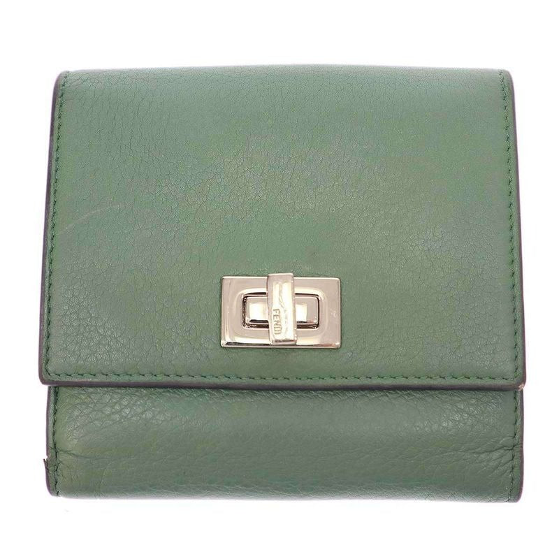 Fendi Peekaboo Wallet Leather 8 M0438 A91 B Green