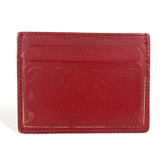 Cartier Card Case Garland De Cartier Leather Burgundy