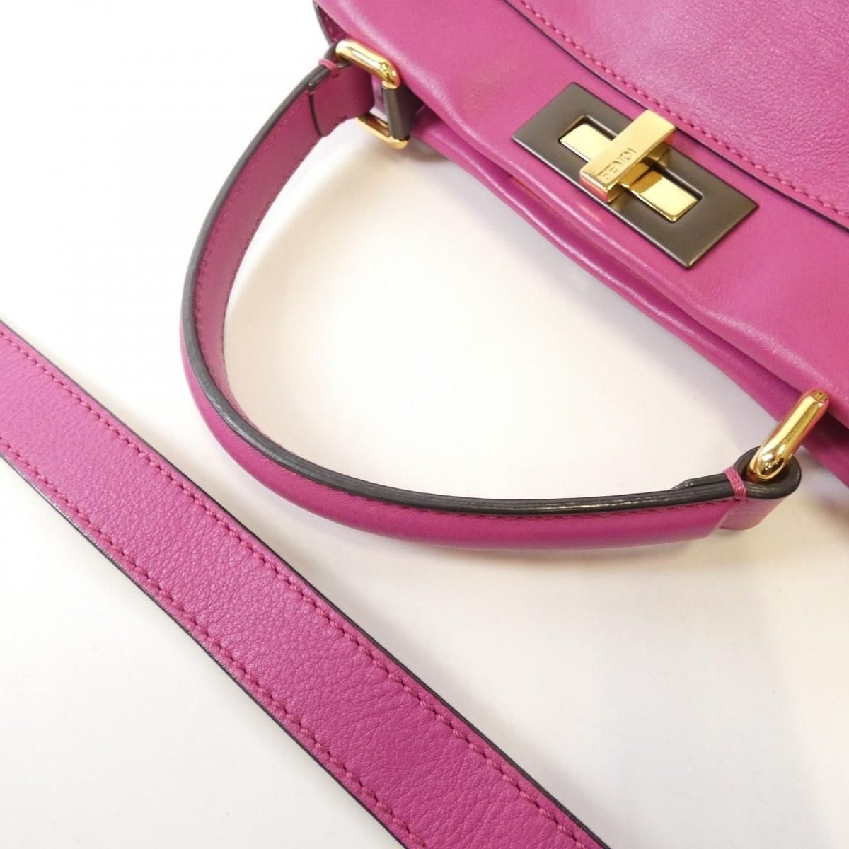 Fendi Peekaboo Bag Handbag Mazenta — view 6