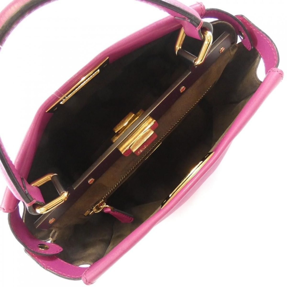 Fendi Peekaboo Bag Handbag Mazenta — view 9