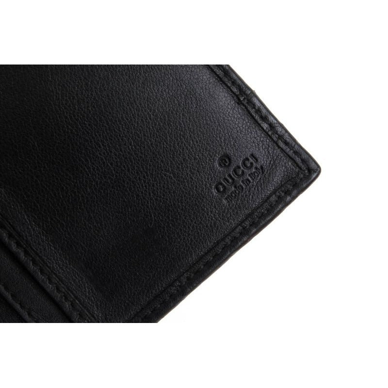 Gucci Long Wallet Women Leather Black Mistral GG Shape Pressed — view 6