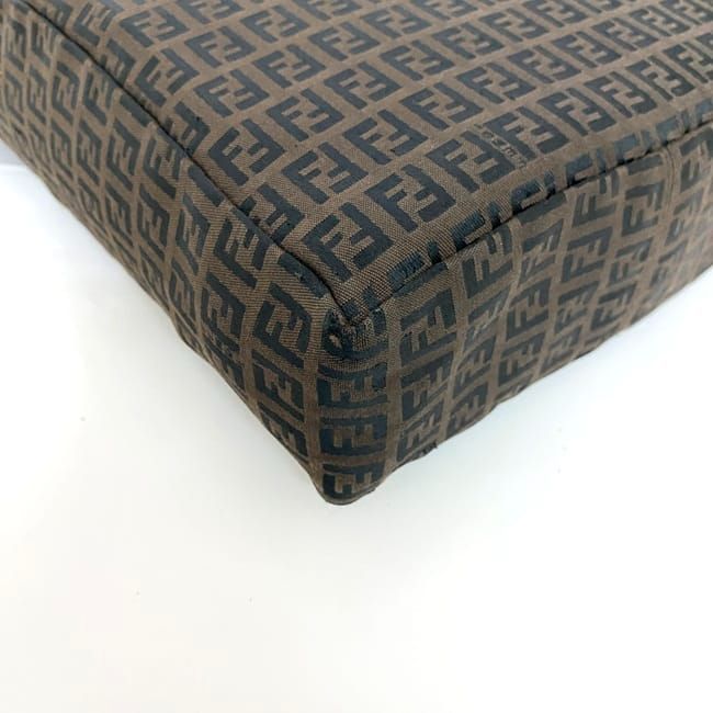 Fendi Tote Bag Ec21843 Brown Black Zucchino