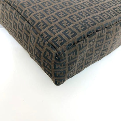 Fendi Tote Bag Ec21843 Brown Black Zucchino