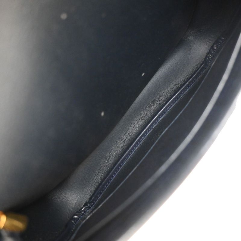 Christian DIOR Shoulder Bag Logo PVC Navy 61ka840