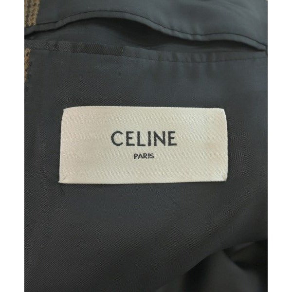 Celine Jacket Wool Cotton Brown Black — view 3