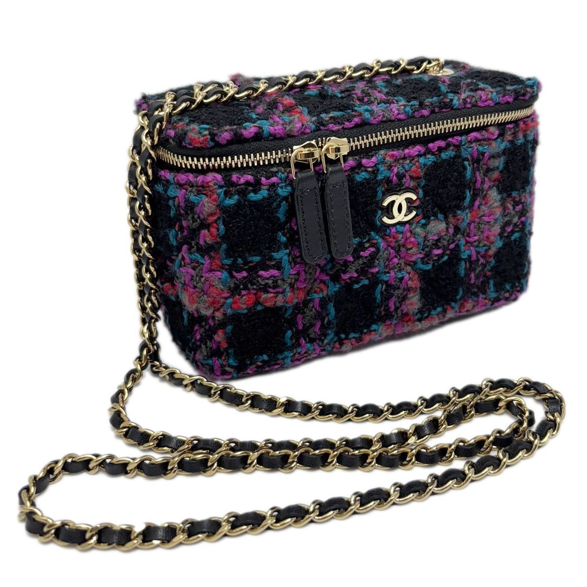 Chanel Tweed Classic Vanity Chain Shoulder Multicolor