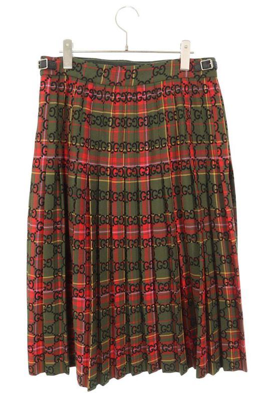 Gucci 711740 Z8a6c GG All Over Long Skirt Women 42