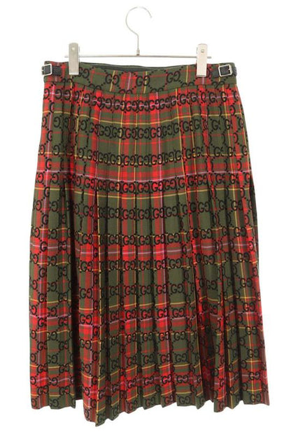 Gucci 711740 Z8a6c GG All Over Long Skirt Women 42