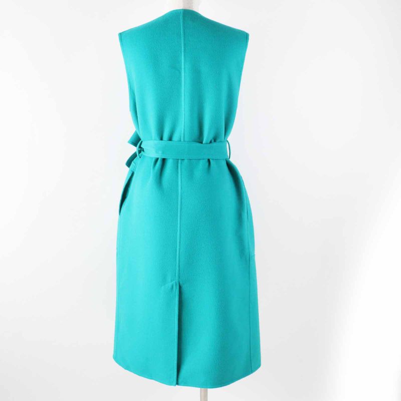 Hermes 24SS 4e0177dc 100% Cashmere Serie Button Belt Wrap Long Gilet/vest