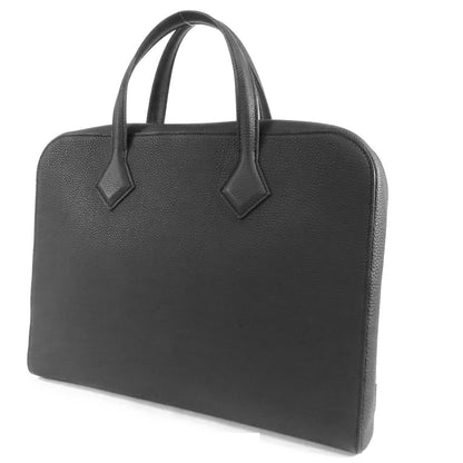 Hermes Victoria Light Noir Black Silver Togo Briefcase Business — view 2